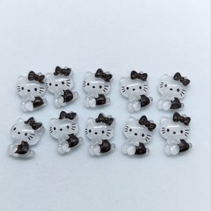 10 Mini Black Hello Kitty Nail Charm